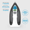 Steamfast SF-760 Portable Cordless Steam Iron, With Carrying Case, Non-Stick Sole Plate, White