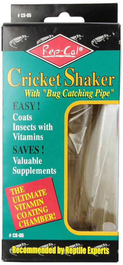 Rep-Cal SRP00500 Cricket Shaker with Bug Catching Pipe Reptile Vitamins and Supplements
