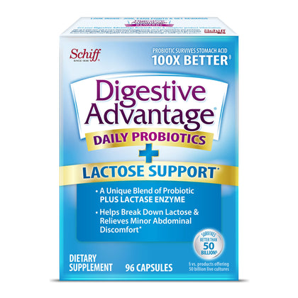 Digestive Advantage Lactose Defense Capsules (96 Count In A Box) - Helps Breaks Down Lactose & Defend Against Digestive Upset, Supports Digestive & Immune Health (Pack of 1)