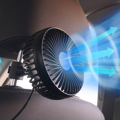 KMMOTORS Cooling Car Fan, Baby Pet Car Seat Rear Seat Headrest Window fan, USB Plug for Car/Vehicle
