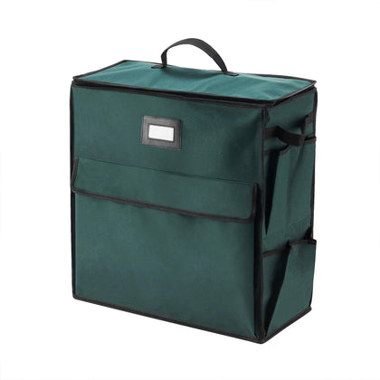 Elf Stor (Green) Gift Bag Organizer-20 Storage Tote with 4 Pockets for Wrap, Tissue Paper, Ribbon, Boxes & Cards-Christmas, Birthday, All Occasion casion, 1 Count (Pack of 1)